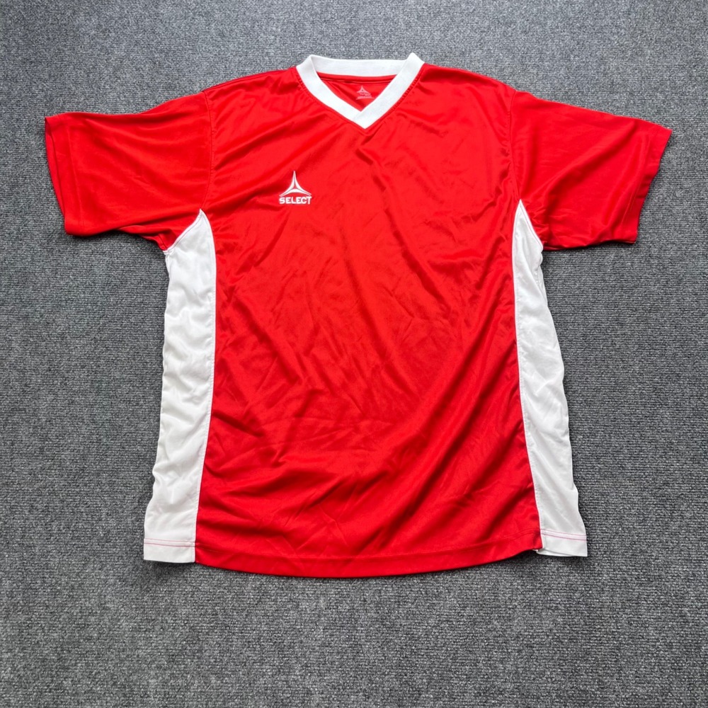 Select Soccer Jersey Sporty Blokecore Red White V-Neck Top
